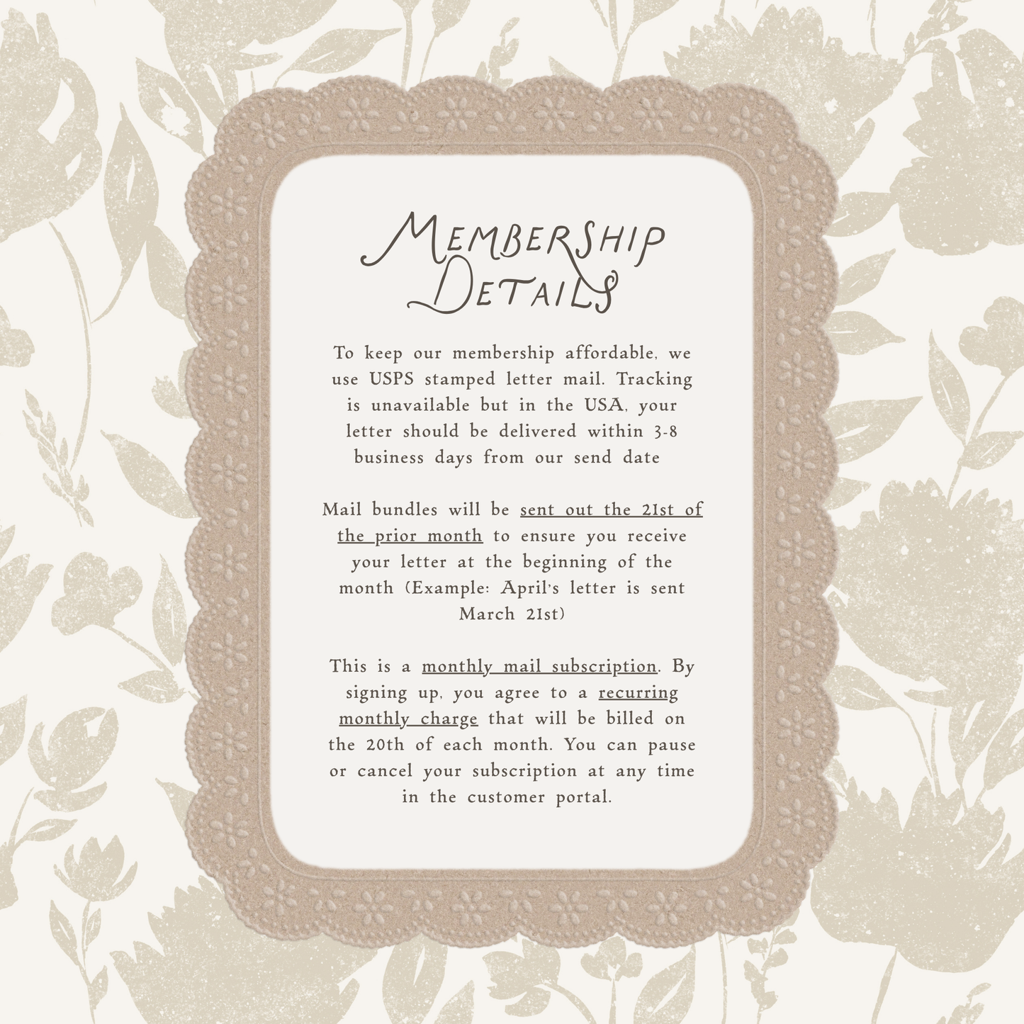 Catholic Snail  Mail Club - Salve Regina Post