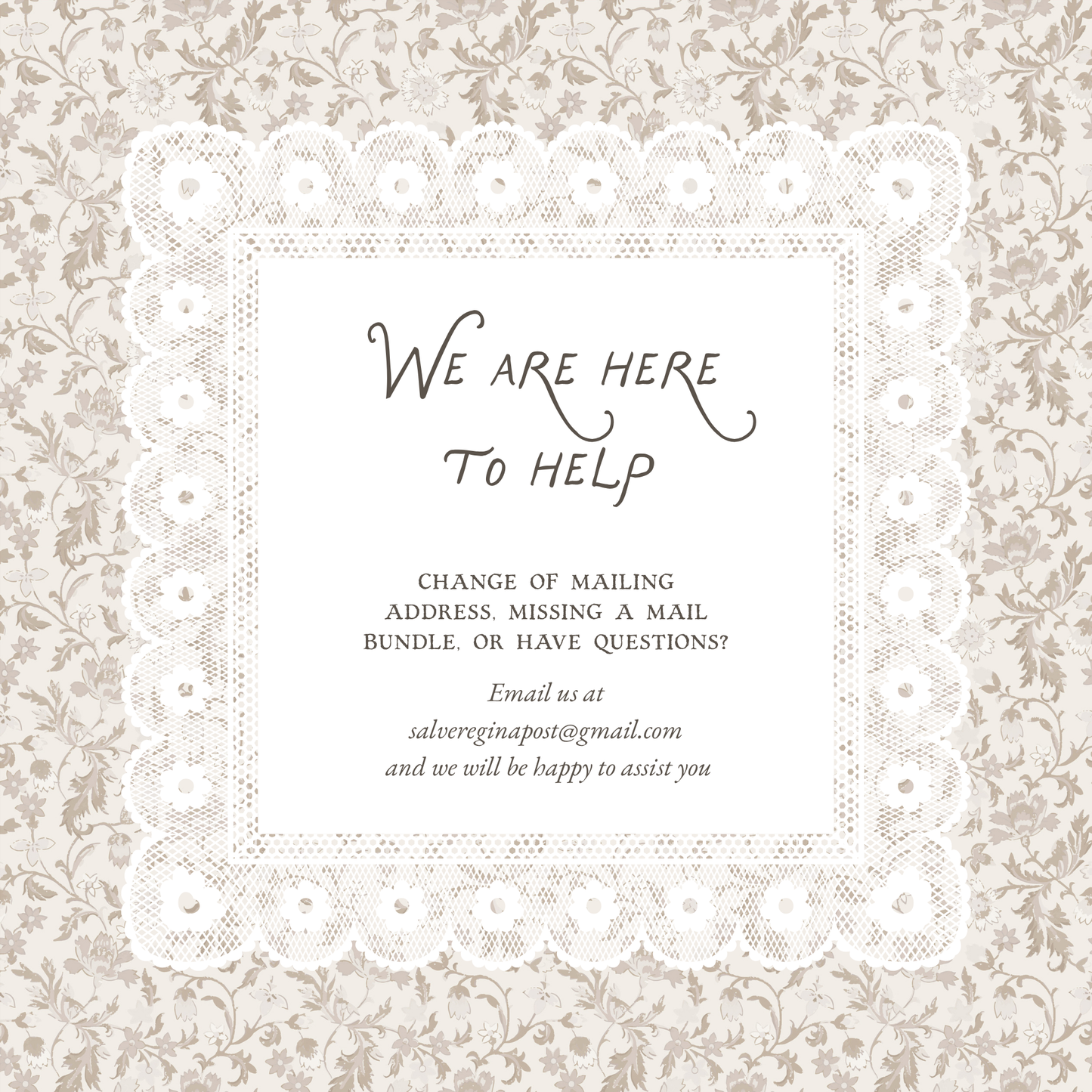 Catholic Snail  Mail Club - Salve Regina Post